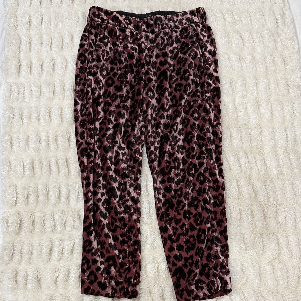 J. Crew Leopard Print Velvet Pants Size 4